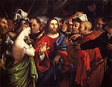 Lorenzo Lotto Christ And The Adulteress painting